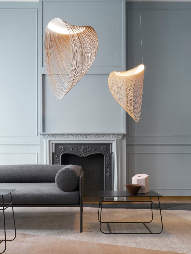 Lampade a sospensione in un soggiorno di design